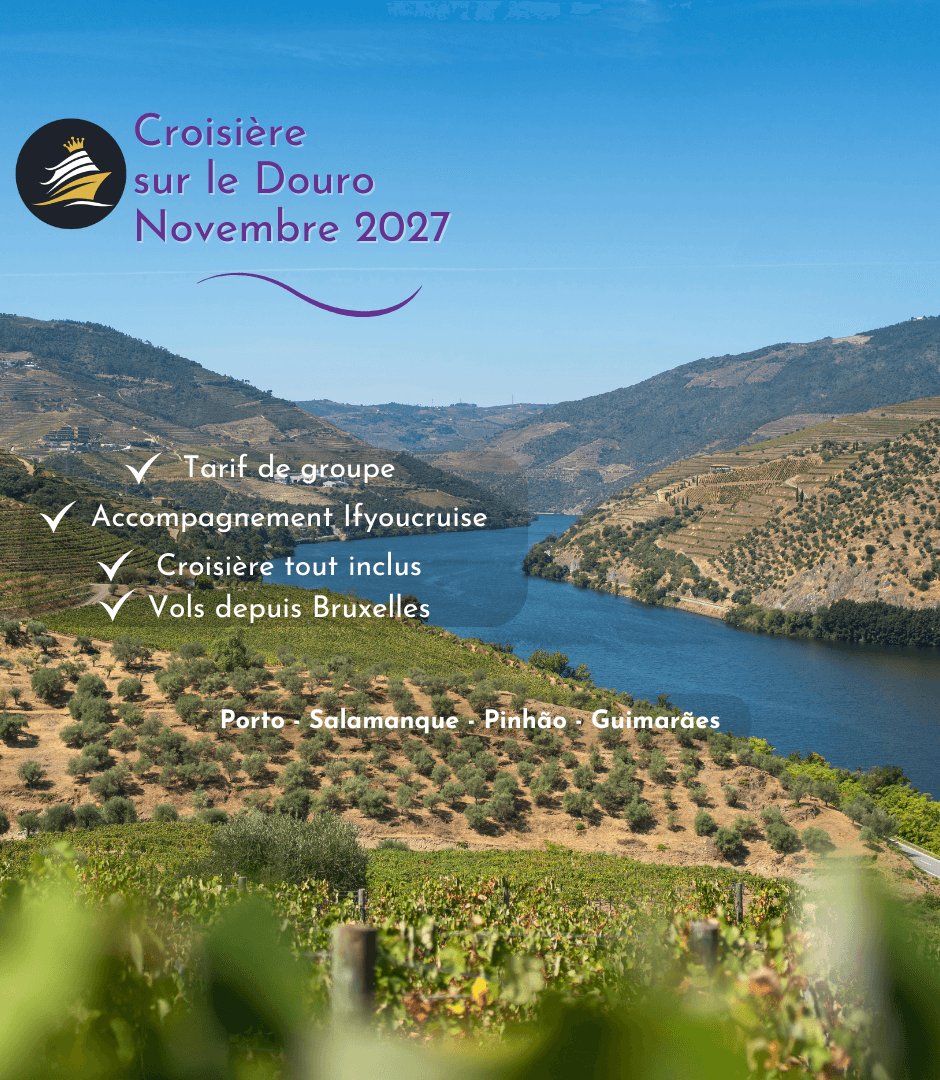 Croisiere Douro vols inclus depuis Bruxelles